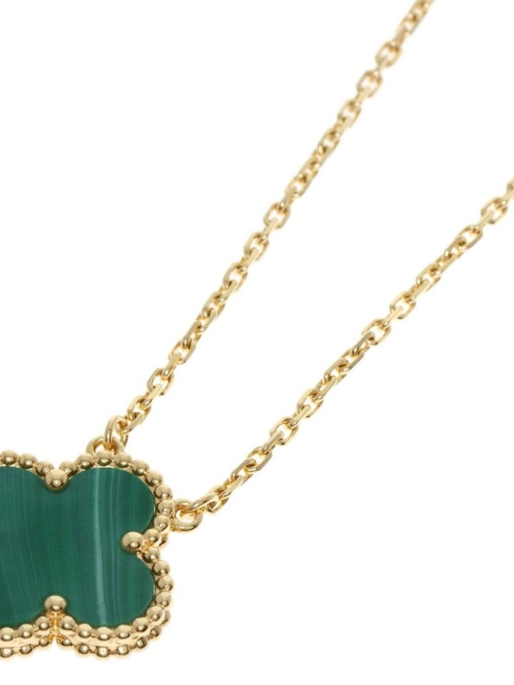 Van Cleef & Arpels Vintage Alhambra Malachite Necklace 18K